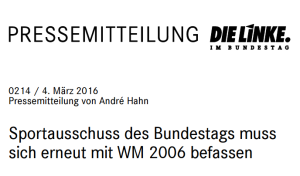 Kein Zweifel mehr, dass WM 2006 gekauft wurde