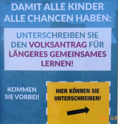 Volksantrag „GEMEINSCHAFTSSCHULE IN SACHSEN“ gestartet