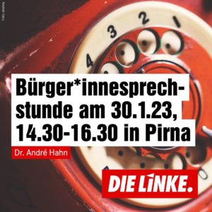 Bürger*innensprechstunde mit Dr. André Hahn